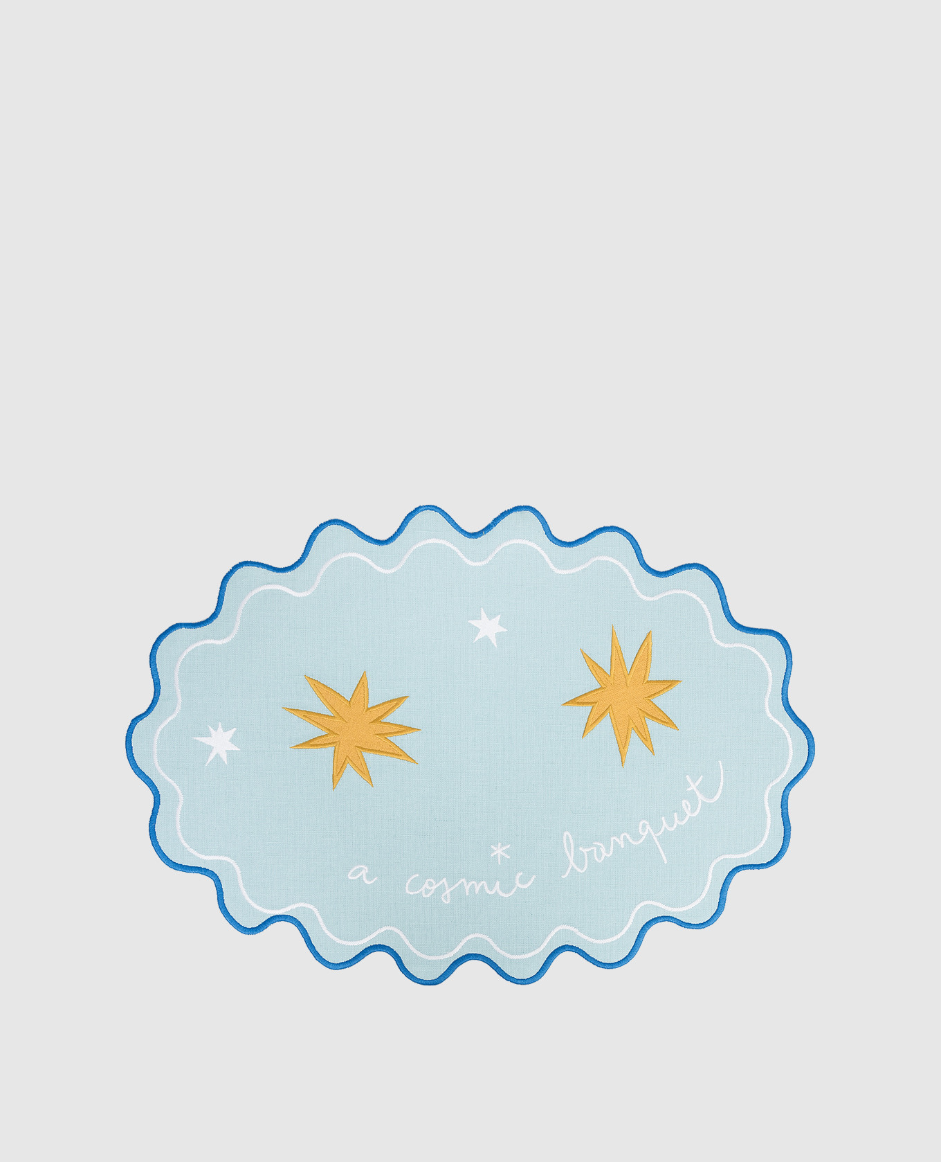 

Blue decorative table mat A Cosmic Banquet Bitossi Home, Light blue