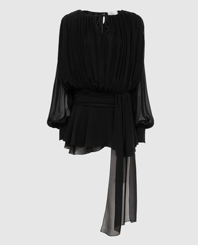 Giuseppe Di Morabito Milano Black silk mini dress 06SSDR72816500