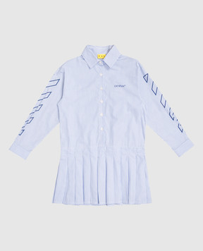 Off-White Children's blue checked shirt dress 44GDB06IF5F001