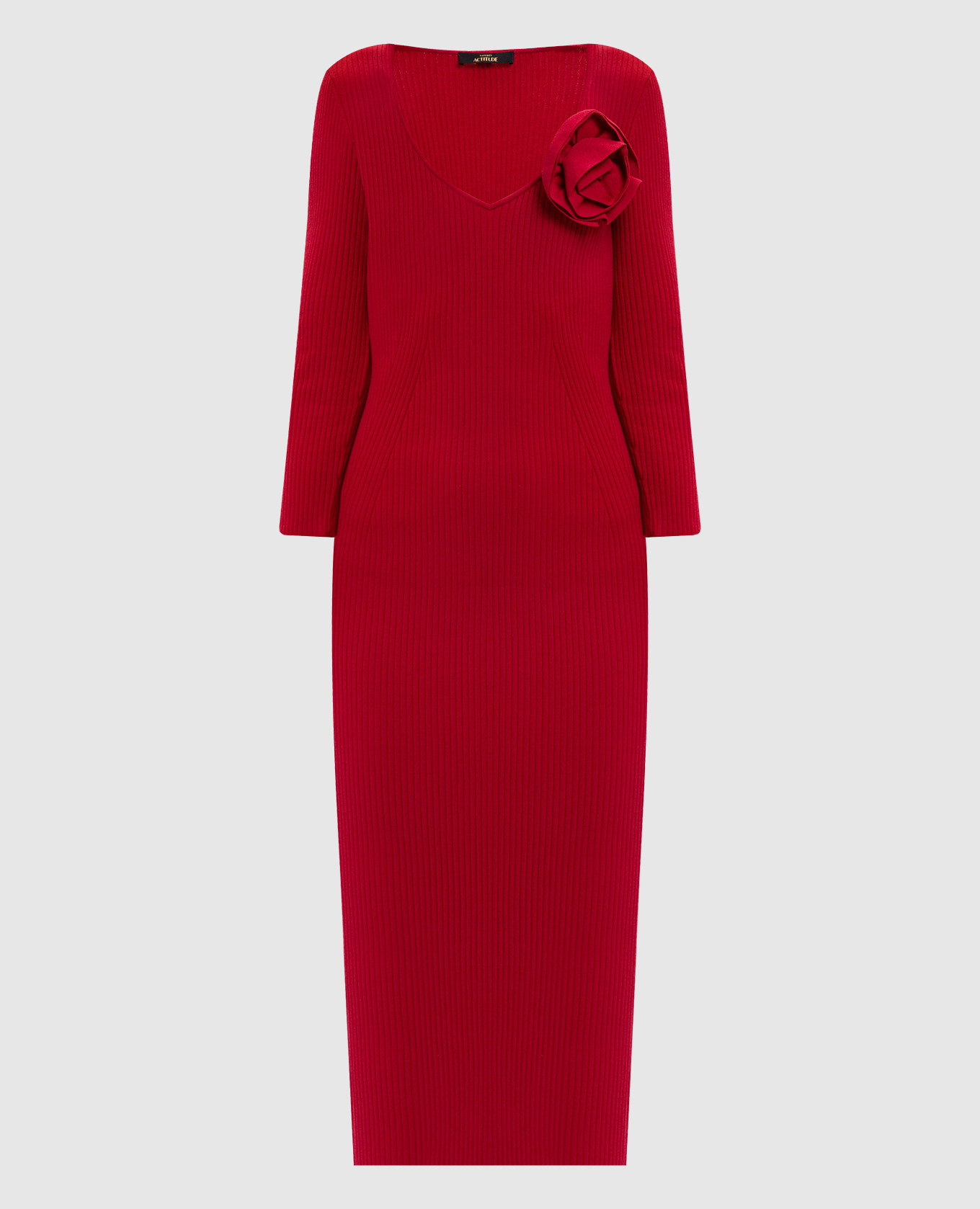 

Red ribbed dress Twinset