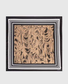JOSEPH Black Briar Silk Scarf JF009620