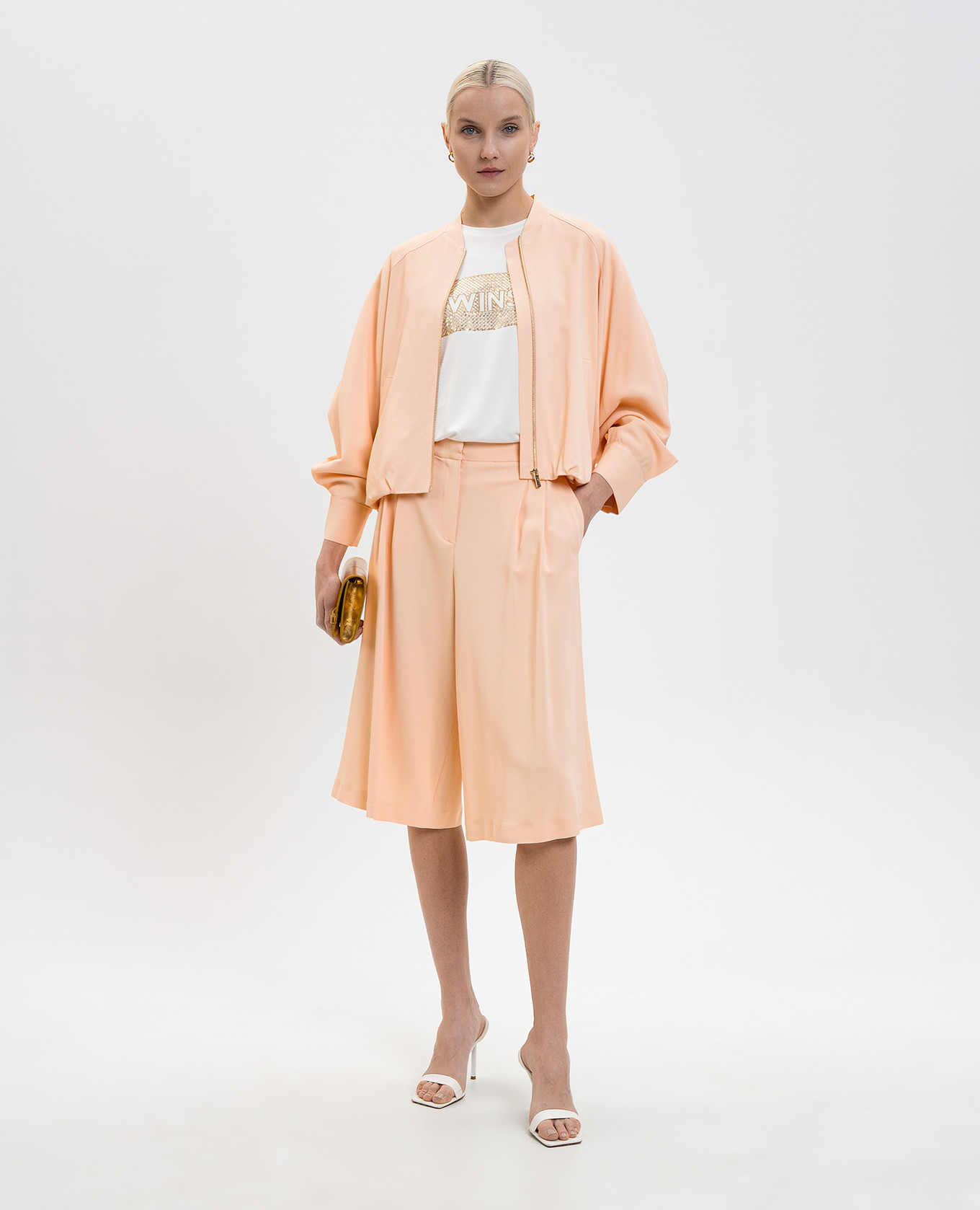 

White T-shirt with sequins Twinset