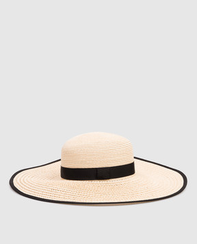 Agnona Beige hat with contrasting trim AK1103YU3061