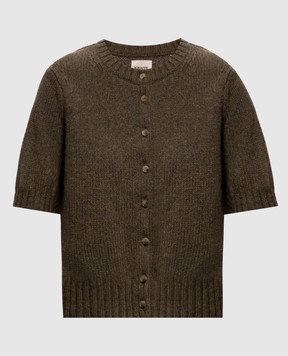 Khaite Nora khaki cashmere cardigan 9608645