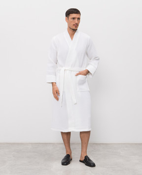 L'appartement White waffle bathrobe MIAWAFFLEBATHROBE