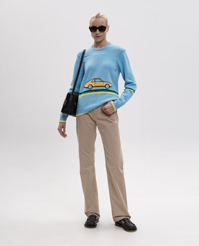 JW Anderson Blue cotton sweater KW1623YN0515