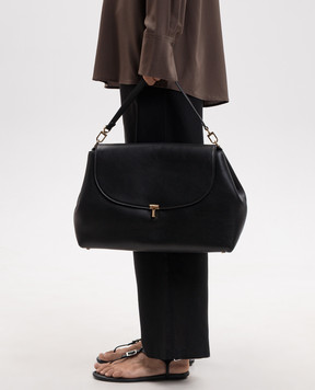Toteme Black T-lock leather bag 254WAL0096LE0175