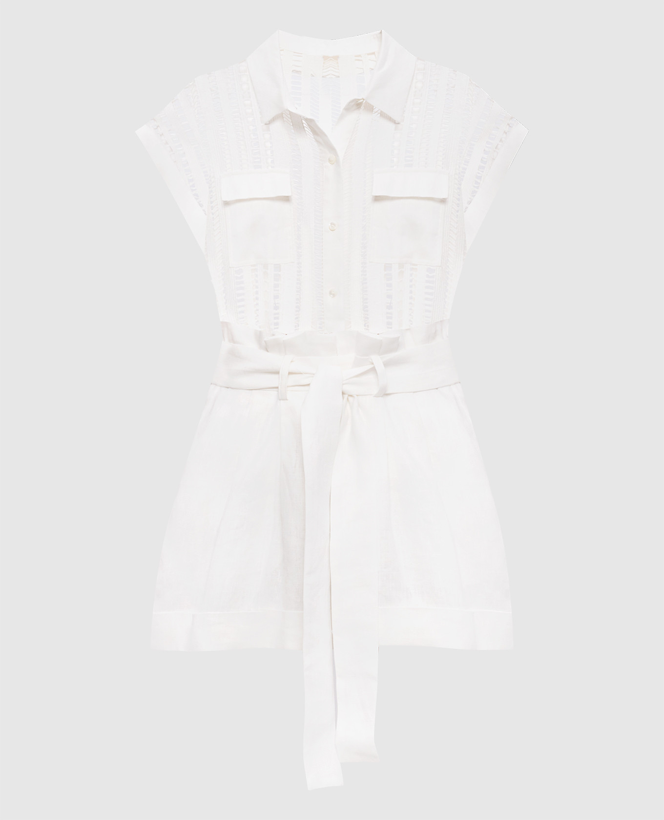 

Madeleine white jumpsuit with linen Christy Lynn