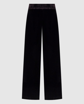 Momoni Pascal purple velvet pants with silk MOPA03329MO