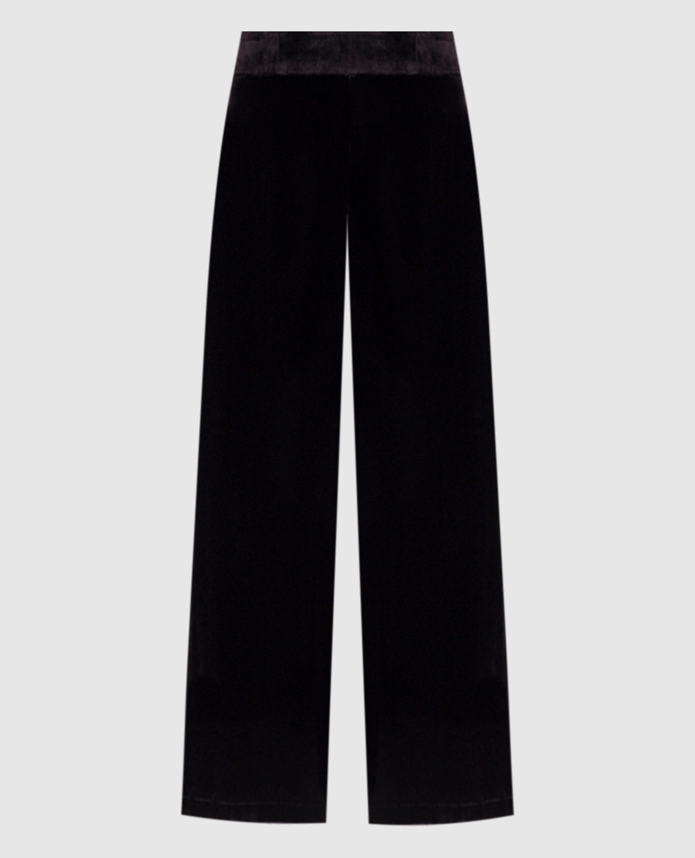 Pascal purple velvet pants with silk Momoni