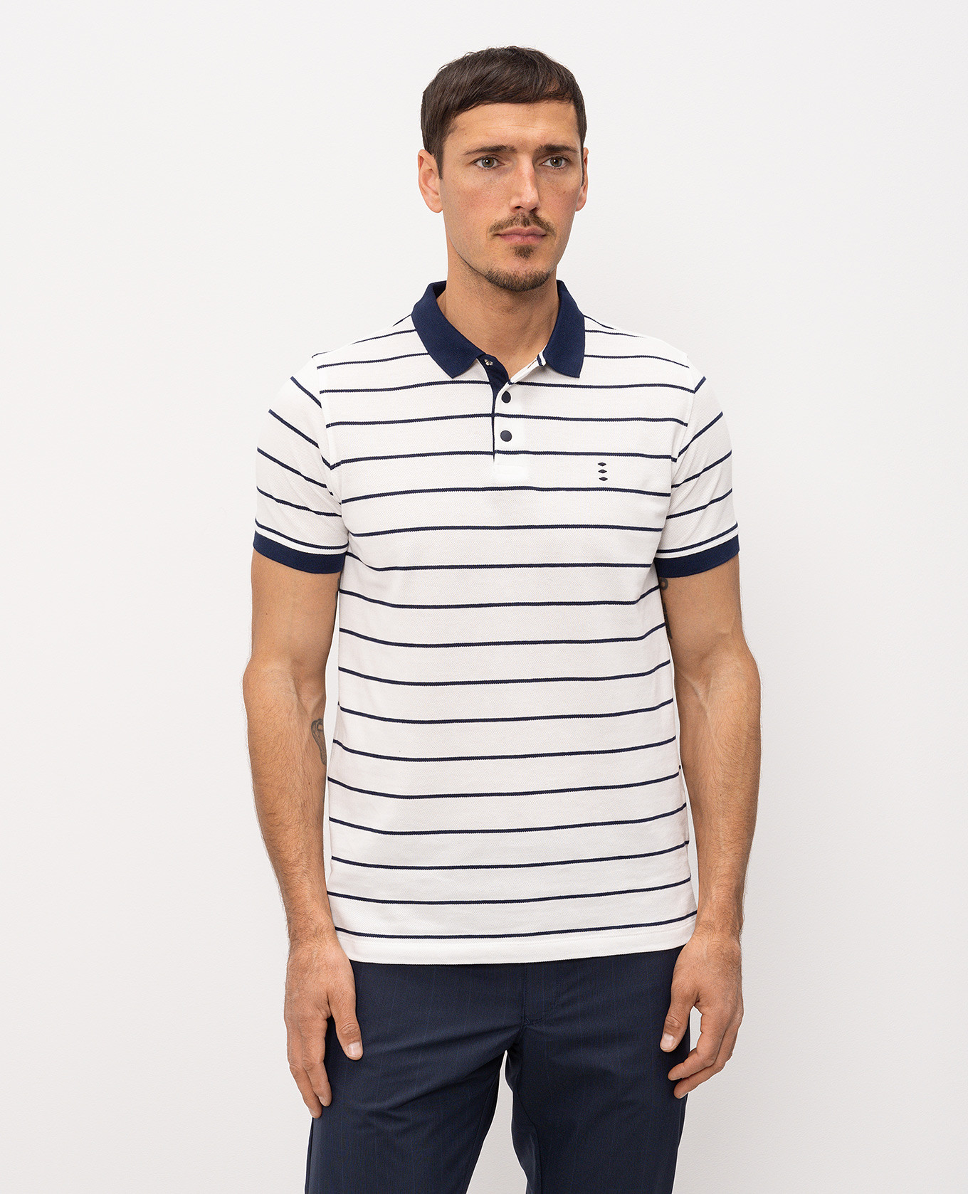 White striped polo shirt Florentino 3