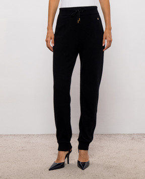 Balmain Black cashmere and merino wool joggers PA0000000066