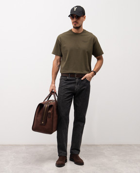 Givenchy Khaki T-shirt with logo BM71NK3YSA