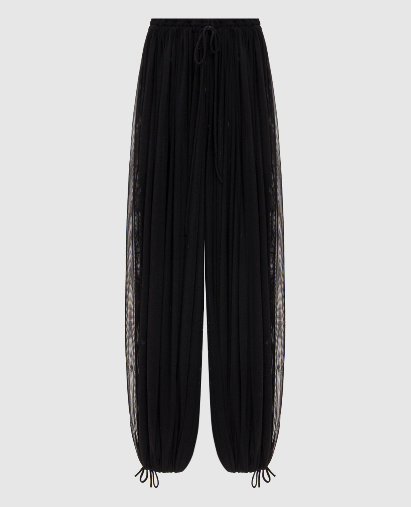 Black draped pants