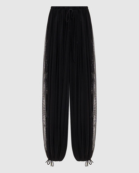 David Koma Black draped pants SS26DK66TR