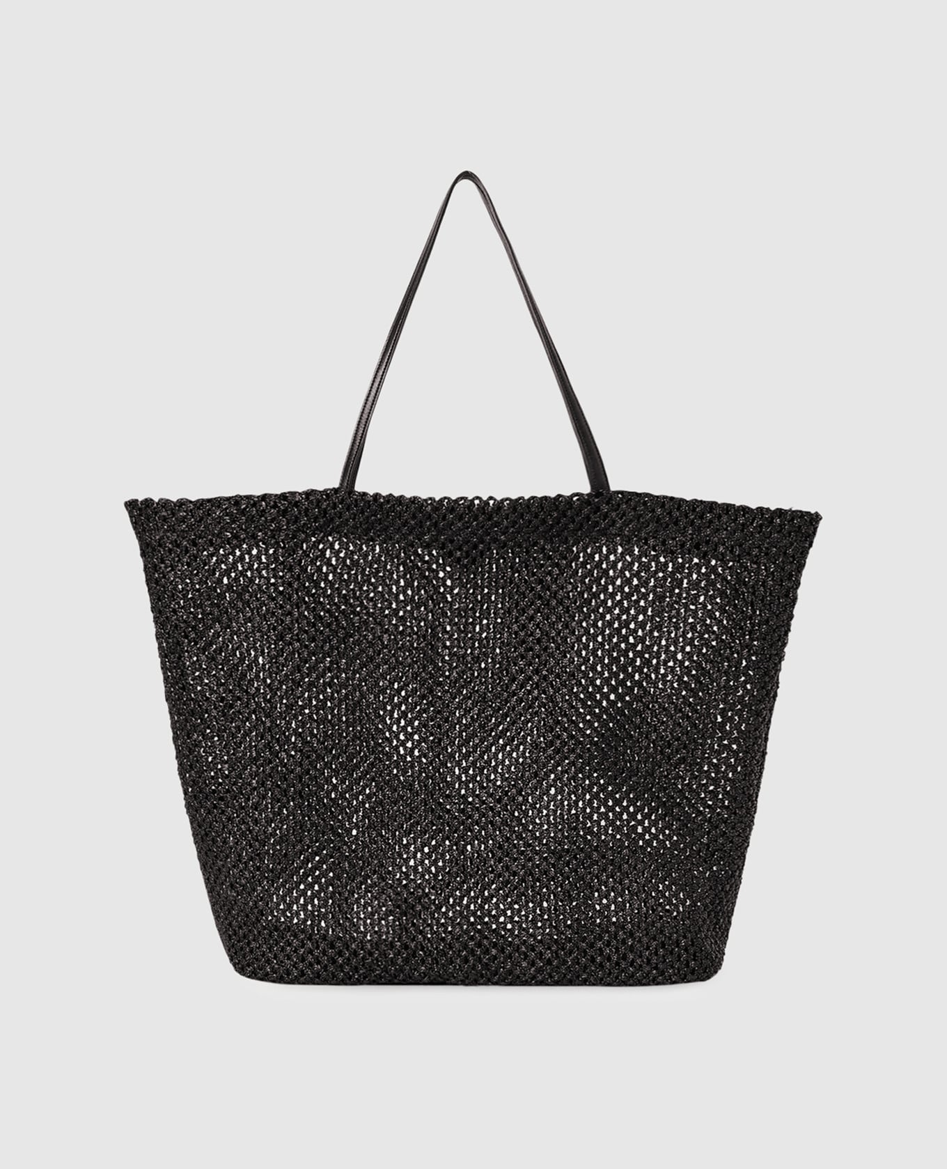 

Black woven Barn raffia bag The Row