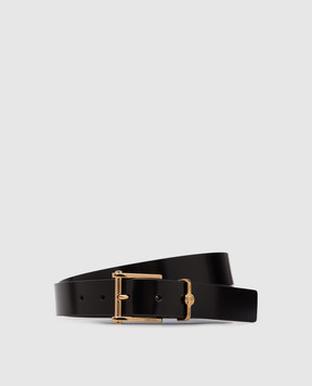 Versace Black glossy leather belt 10138621A08779