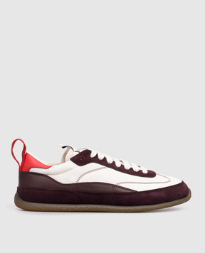 Alexander McQueen Burgundy EC1 combo sneakers 856192WIAJ4