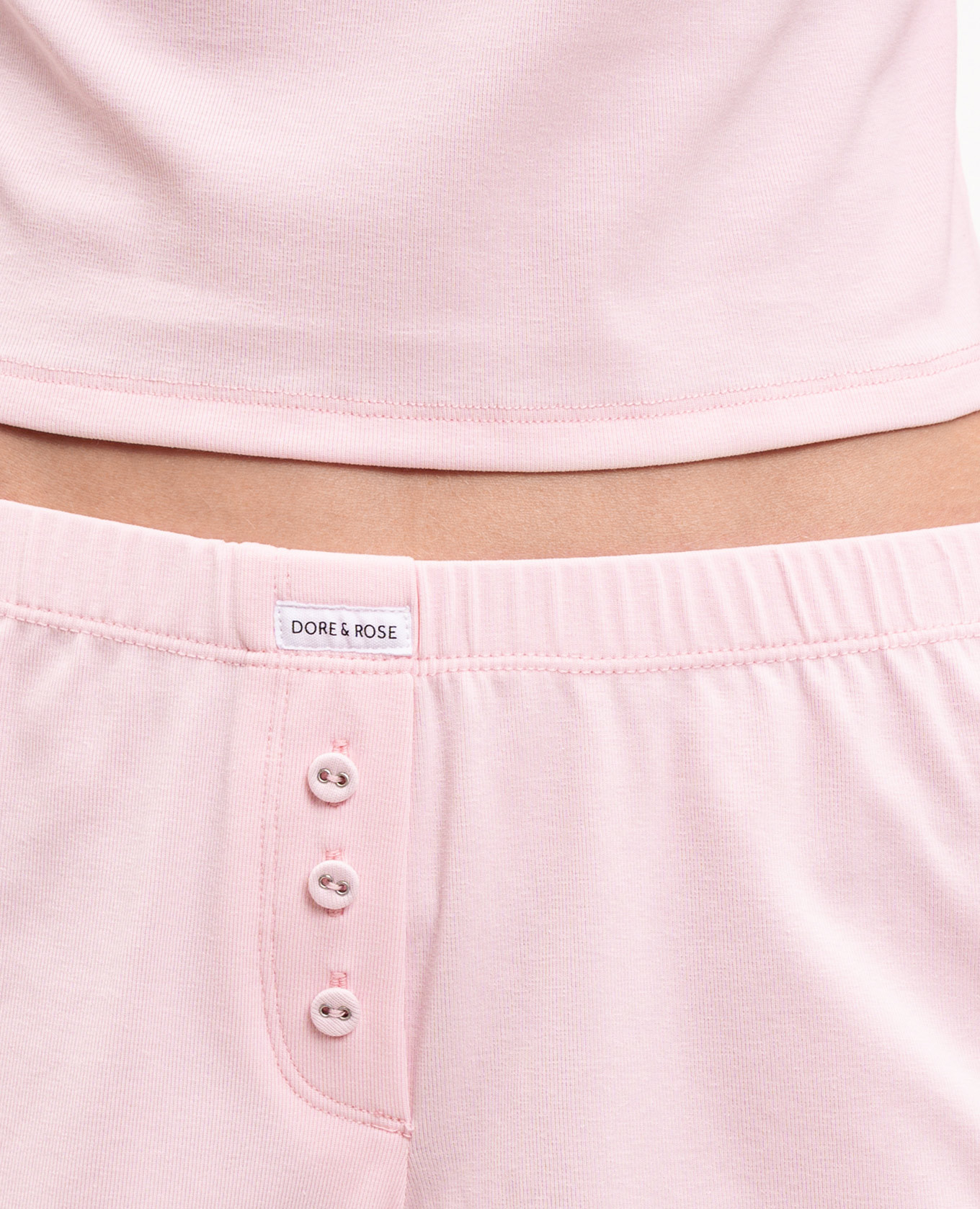 Pink Henley Pajamas Dore & Rose 4
