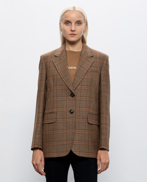 Max Mara TALCA brown checked wool jacket MSTALCA