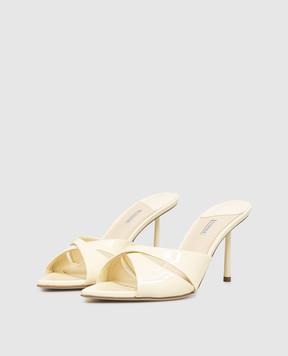 Le Silla SHIRLEY yellow patent mules 6621F080BXPPGSM