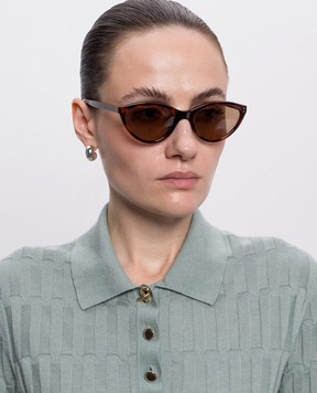 Toteme Brown Cateye Sunglasses 263WAE0010EC0001