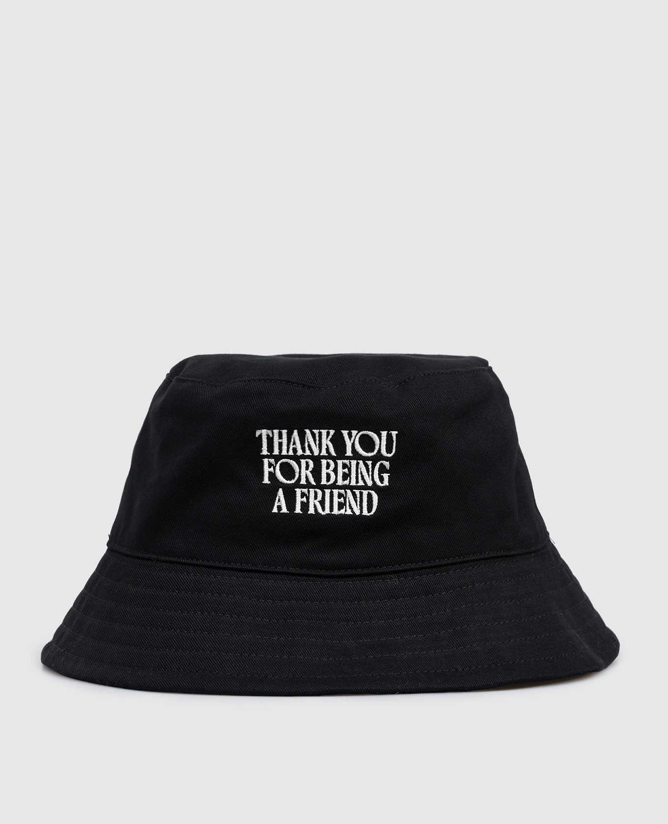 

Black panama hat with embroidered inscription Ami Paris