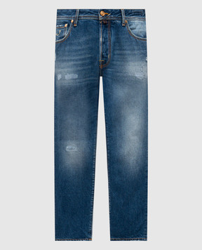 Jacob Cohen Blue jeans with a worn effect UQM0410T156Ash