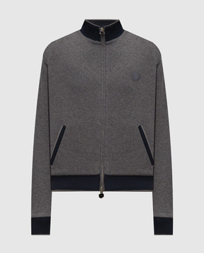 Castangia dal 1850 Grey sports jacket with monogram embroidery DMSUIT51