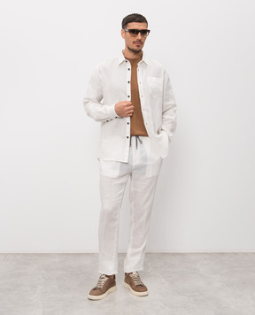 Cashmere&Whiskey White linen pants 0255600638