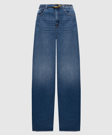 Jean bleu avec ceinture