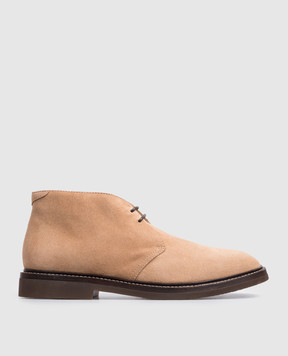 Brunello Cucinelli Beige Suede Chukka Desert Boots MZUSOLE817