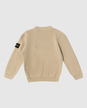 Stone Island Children's beige jumper with logo patch L1S165100004S00D81012