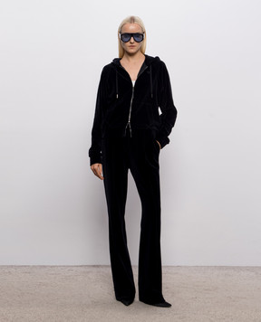 Tom Ford Navy blue velour sports jacket FLJ072JEX154
