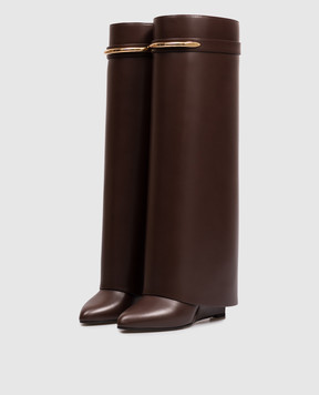 Givenchy Brown leather Shark Pinch boots BE703XE1J7