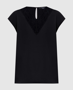 Max Mara Weekend Black WKDSTAFFA top with lace WKDSTAFFA