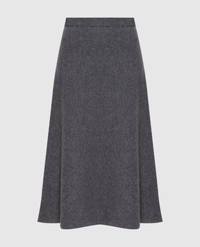 Solotre Gray wool skirt M3AC0064