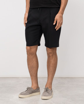Stefano Ricci Black linen and wool shorts M1T6100300WL003L