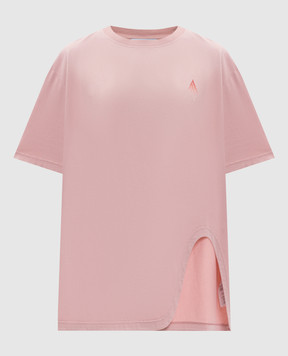 The Attico Pink T-shirt with logo print 260WCT00350JJJ025PC