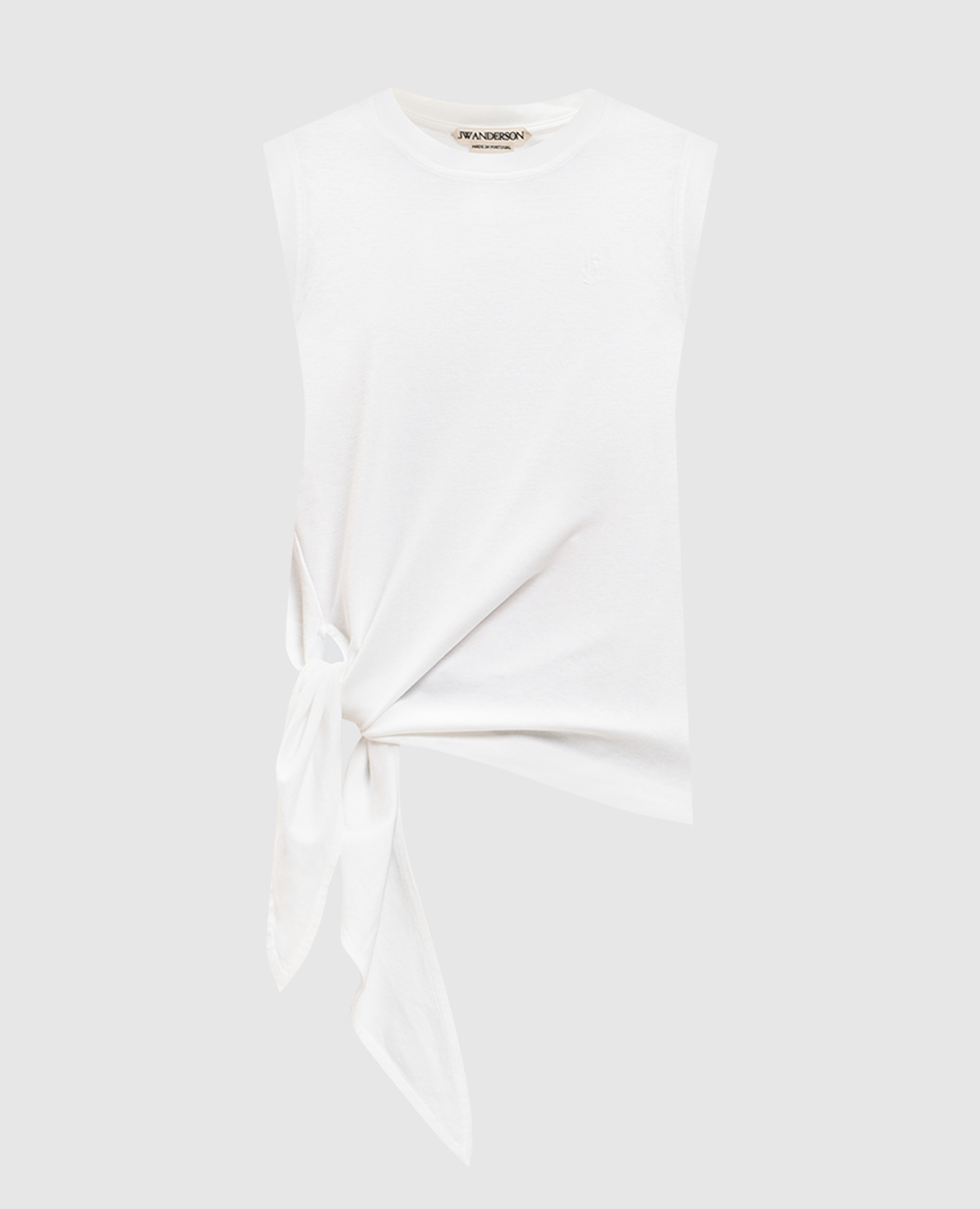 White T-shirt with monogram embroidery