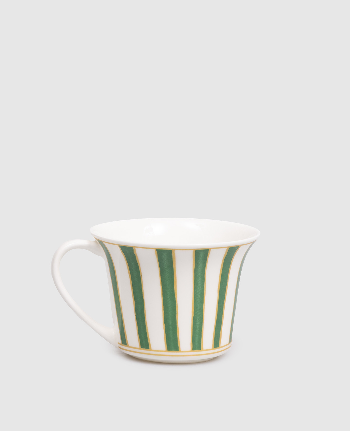 

White porcelain tea cup Striche Verdi e Oro Geminiano Cozzi 1765