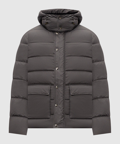 Gray down jacket