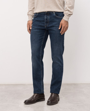 Brunello Cucinelli Blue jeans with patch and emblem M283PB3210