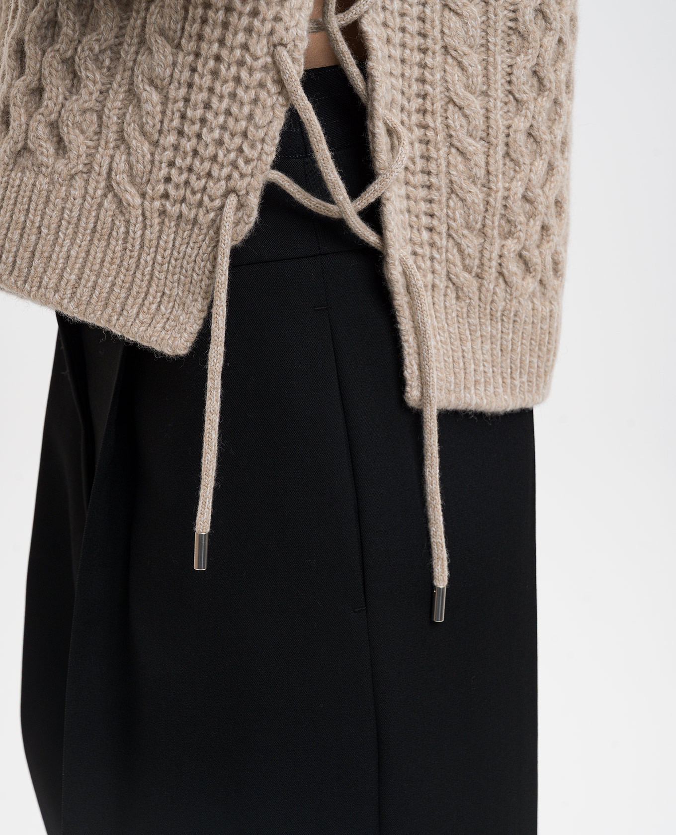 Beige wool sweater with a pattern Juun.j 5
