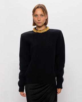Balmain Black wool and cashmere sweater PU0000000010