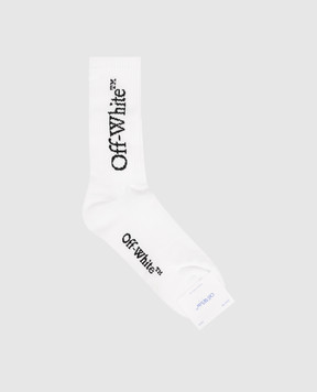 Off-White White socks with logo OMRA085C99KNI001