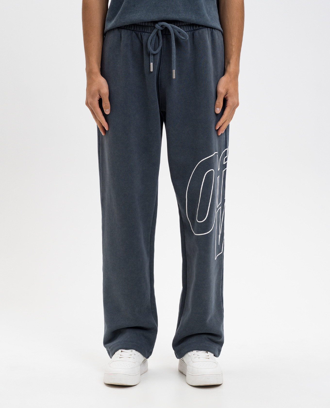 

Blue sweatpants with logo print Off-White, Navy blue