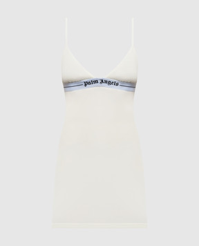Palm Angels Ivory nightgown with logo pattern PLA1UWPC01SI