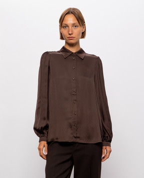 Twinset Brown patterned blouse 262TT2490