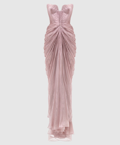 Pink Yasmina dress with drapery